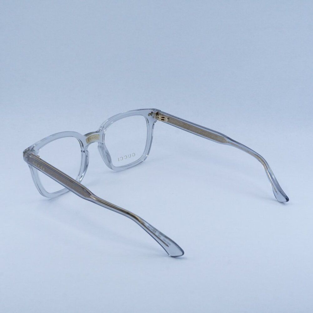 Gucci GG0184O 005 Eyeglasses Transparent Grey 50mm Square Frame - Picture 5 of 11